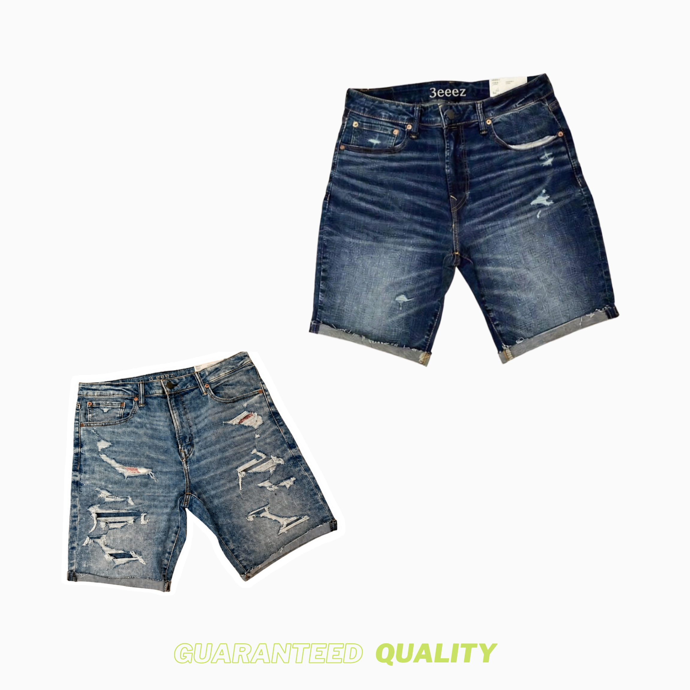 3EEEZ Distressed Denim Cutoff Shorts